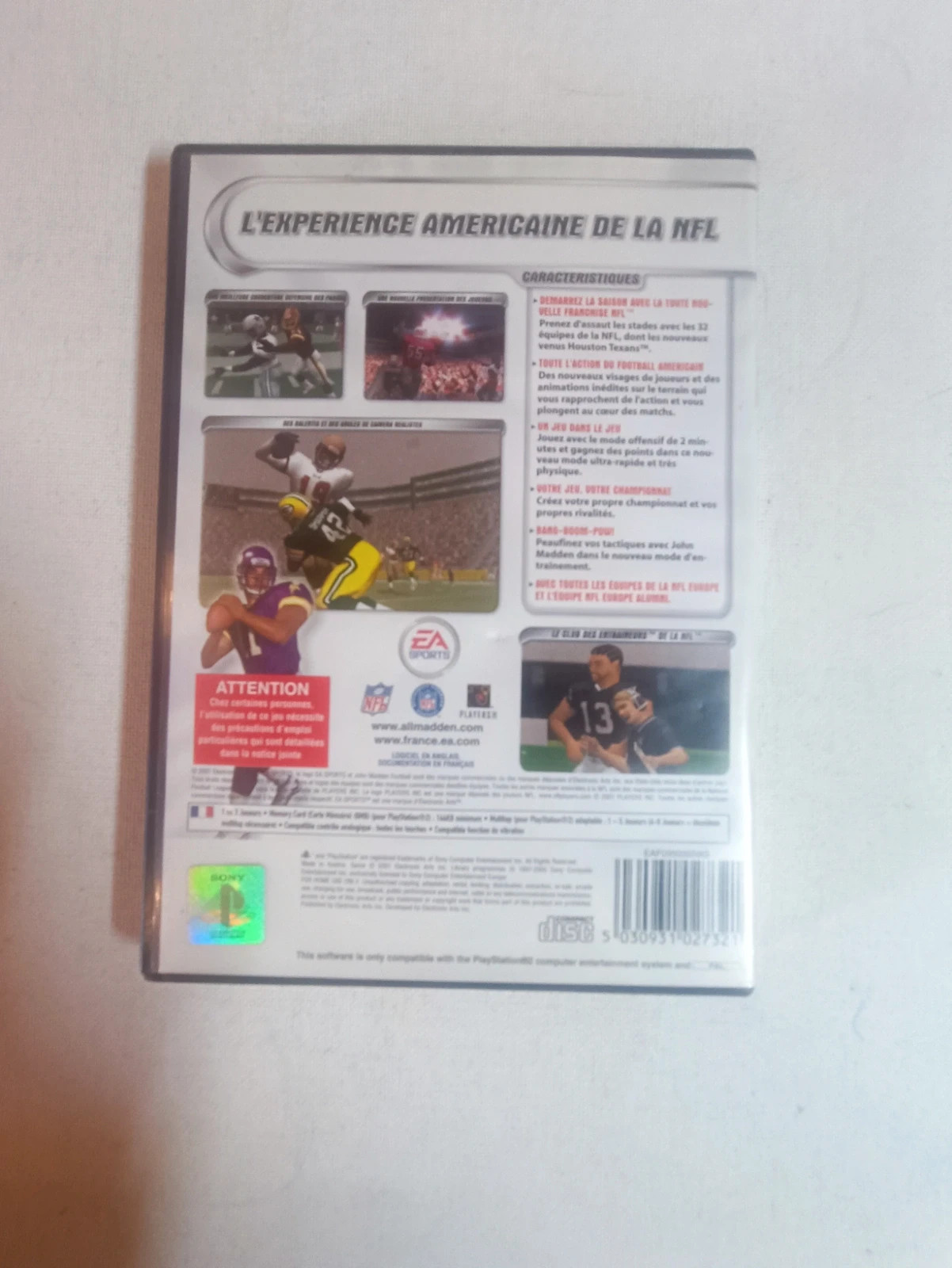 Jeu Madden 2002 pour PS2 complet 2