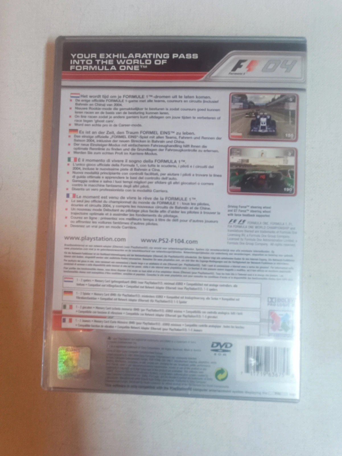 Jeu Formule 1 04 pour PS2 complet 2
