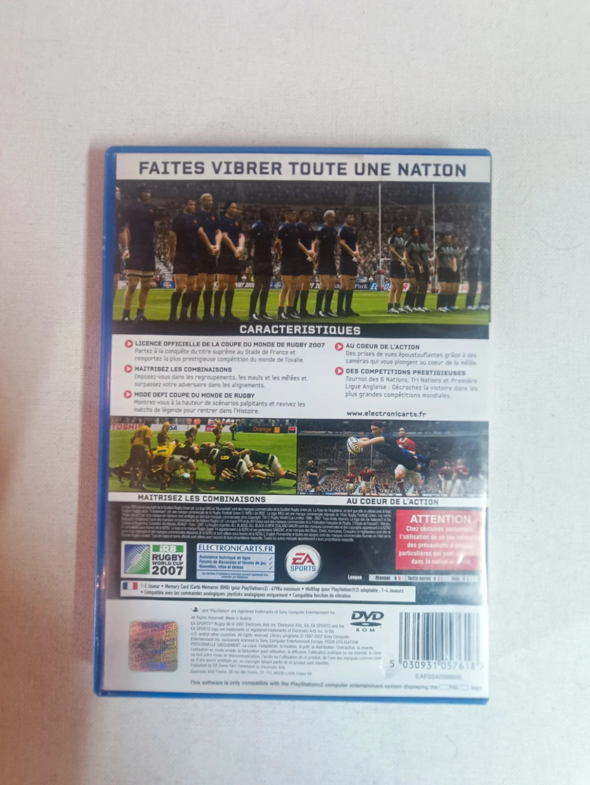 Jeu Rugby 08 pour PS2 complet 2