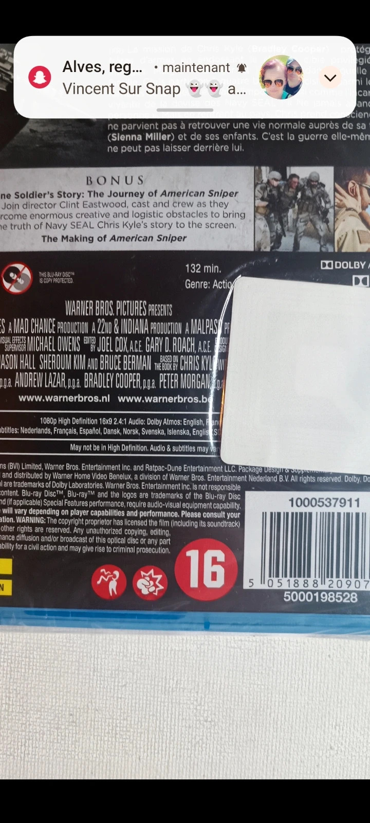 Blu-ray American Sniper sous blister 4