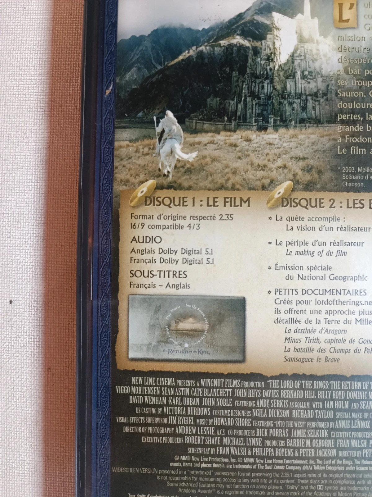 Dvd Le Seigneur des Anneaux Le Retour du Roi 3