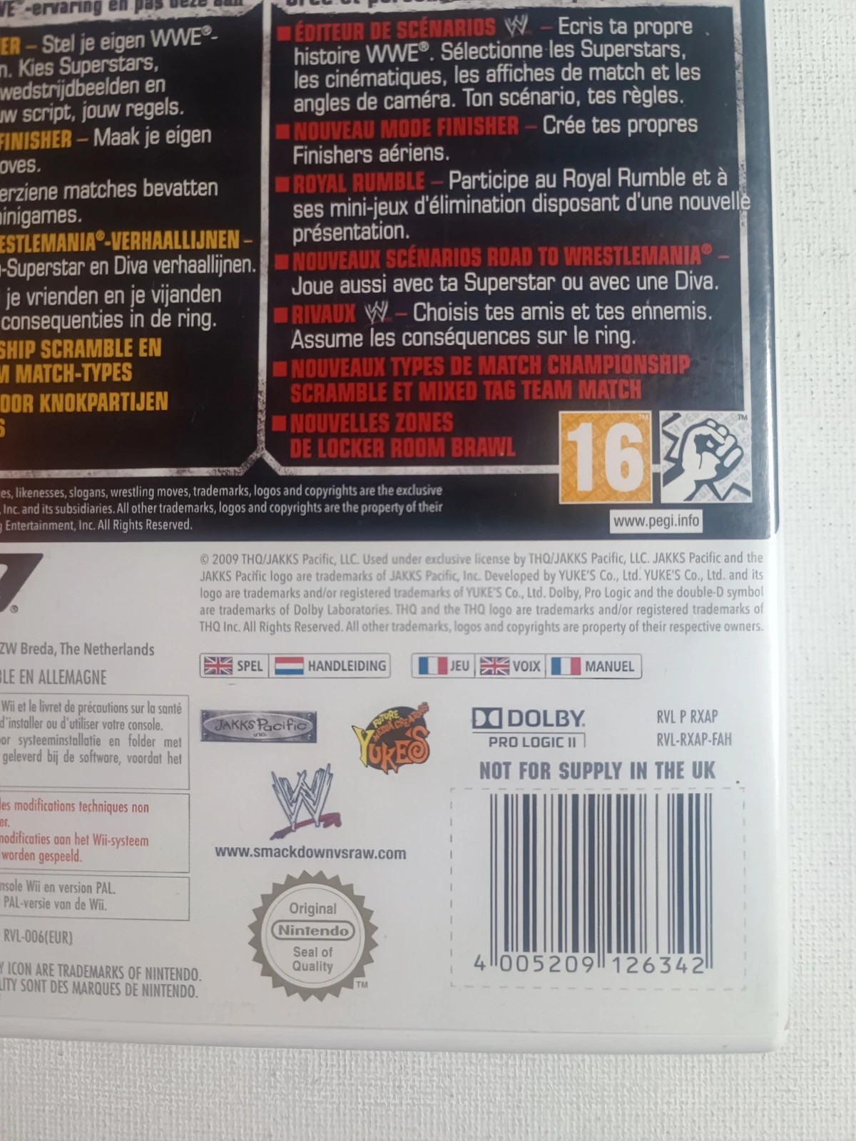 Jeu SmackDown vs Raw 2010 pour Wii 3