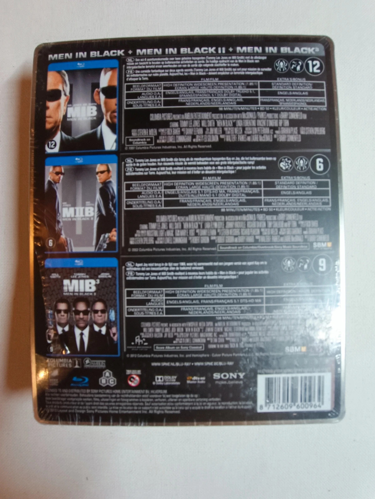 Coffret de 3 Blu-ray Men In Black Trilogy sous blister 2