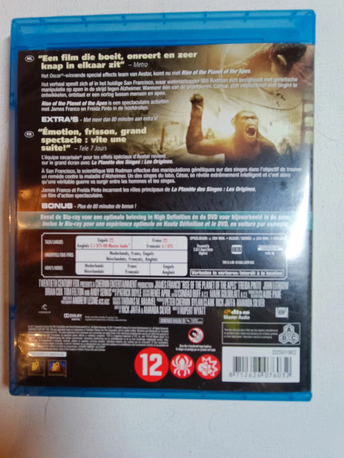 Blu-ray + Dvd La Planète des singes 3