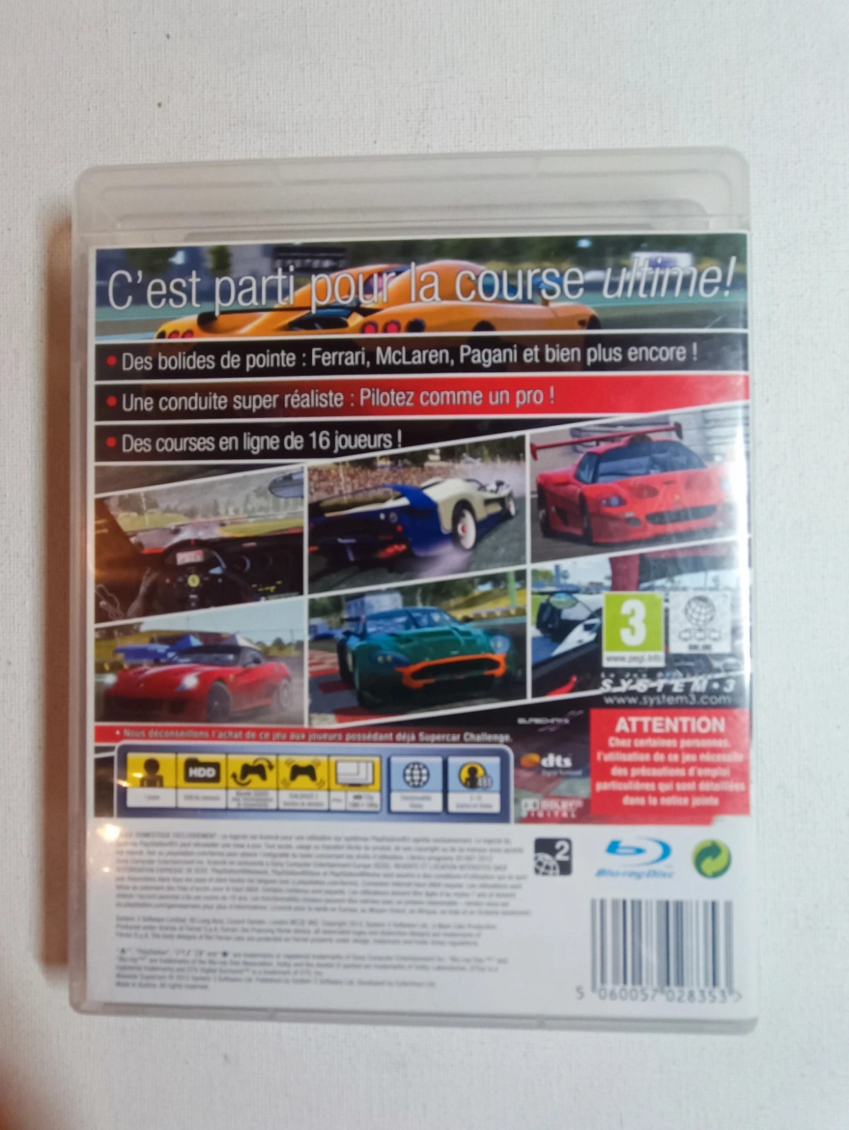 Jeu Absolute Supercars pour PS3 2