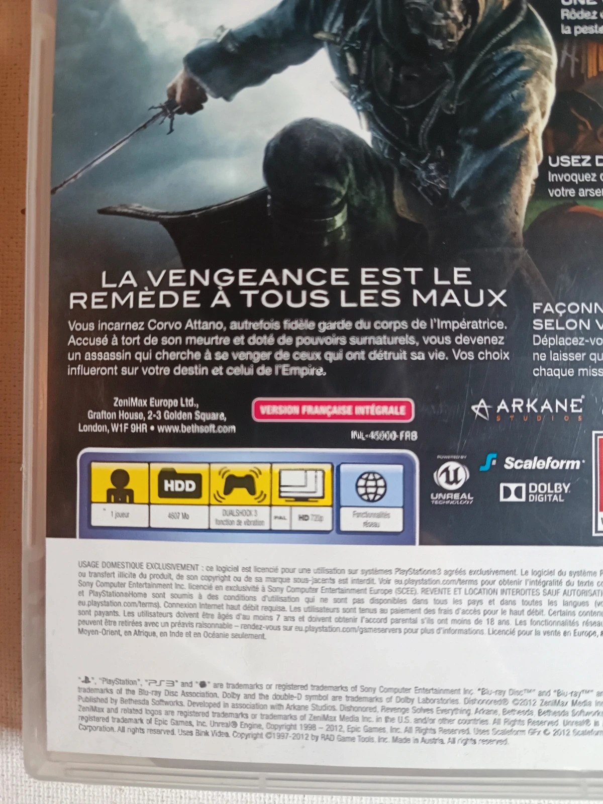 Jeu Dishonored pour PS3 3