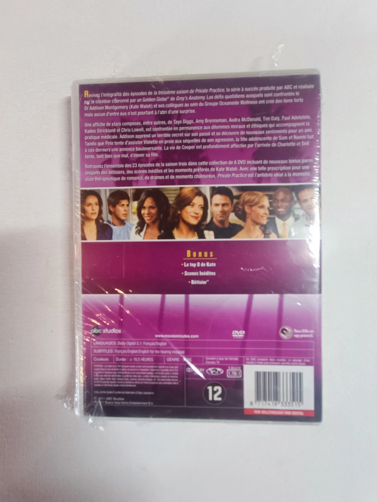 Coffret Dvd Private Pratice saison 3 sous blister 5
