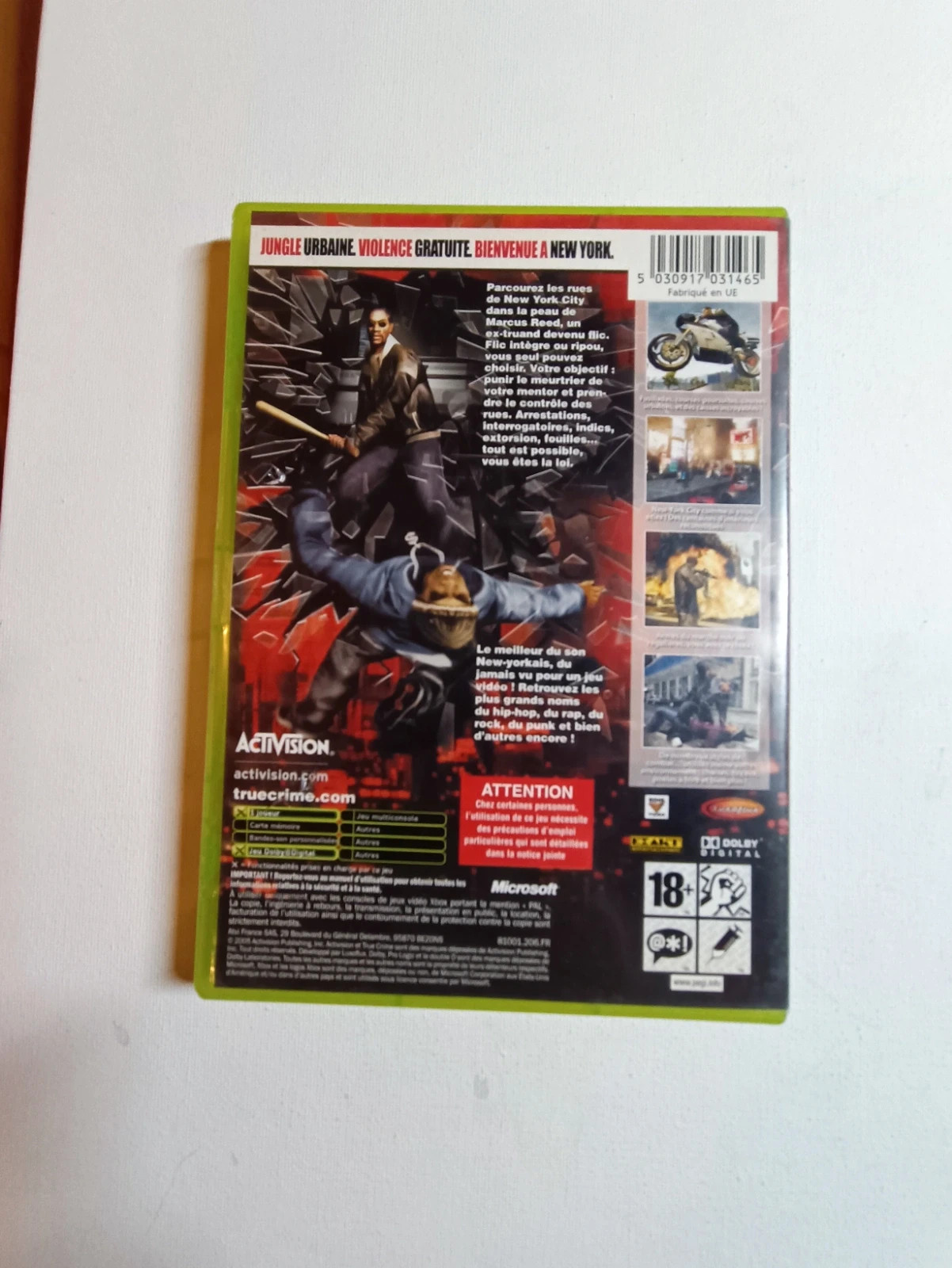 Jeu TrueCrime New-York pour Xbox 2