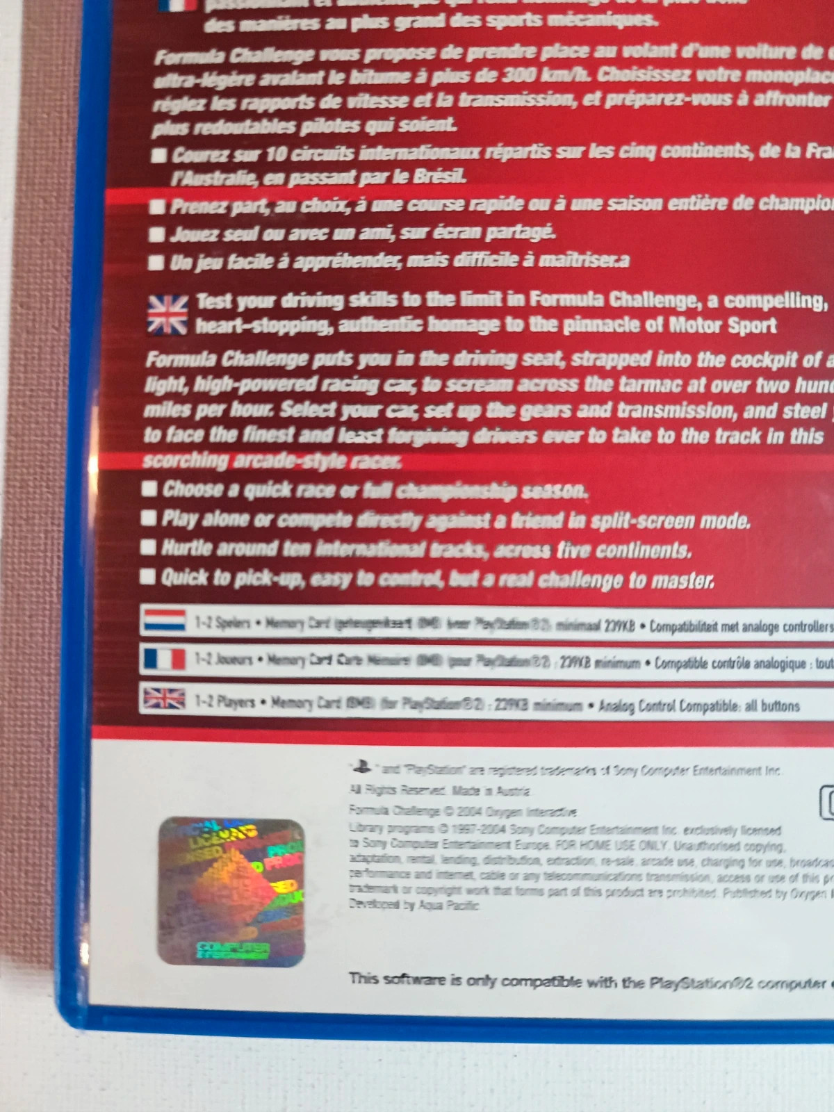 Jeu Formula Challenge pour PS2 3