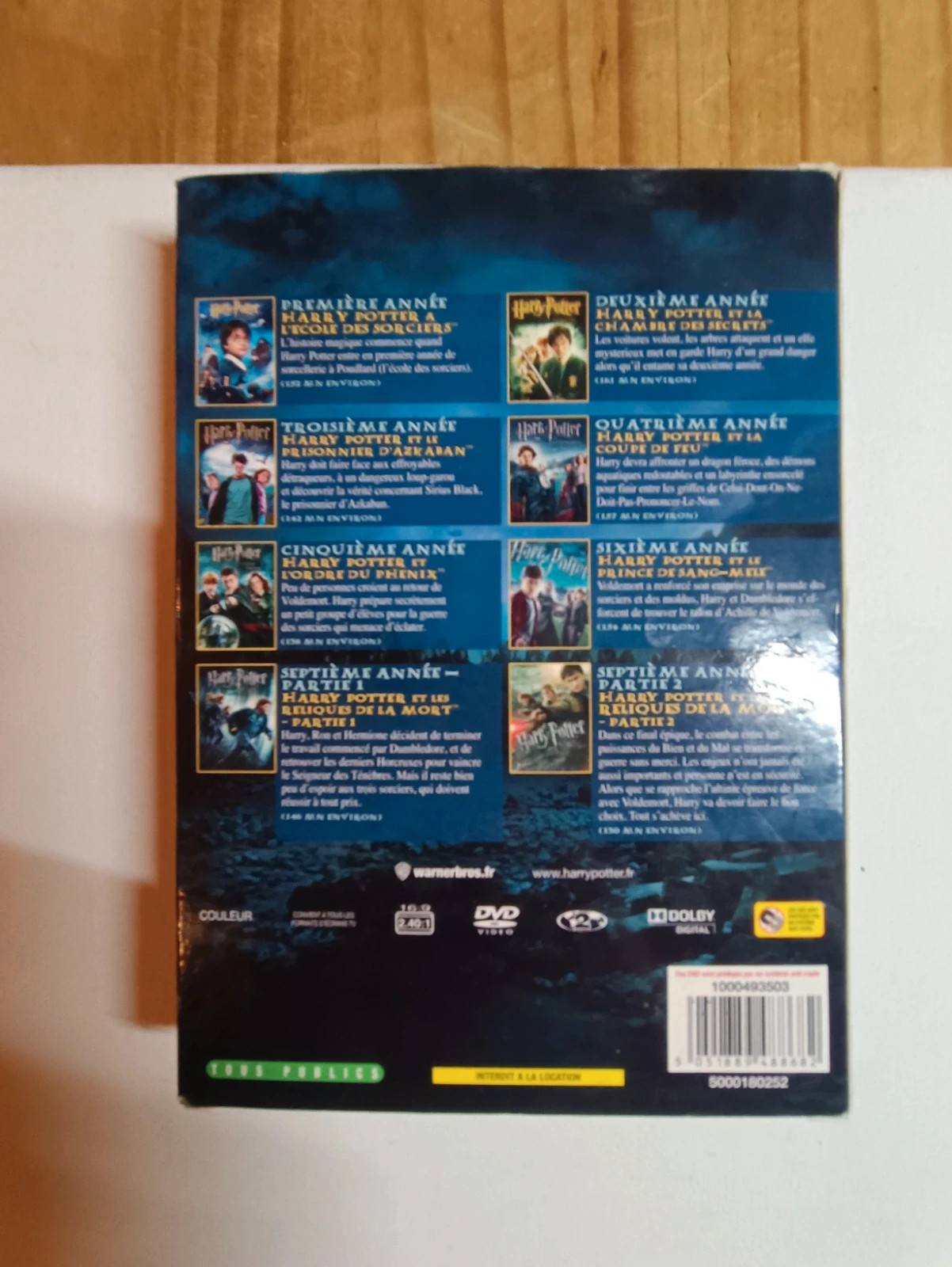 Coffret de 8Dvd Harry Potter L'intégral 2