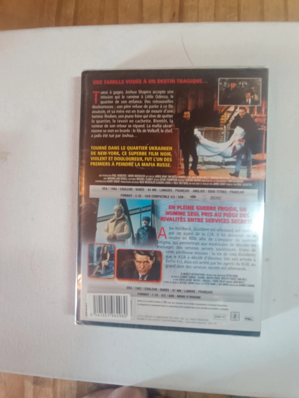 Dvd 2 filmes Little Odessa// Enigma sous blister 2