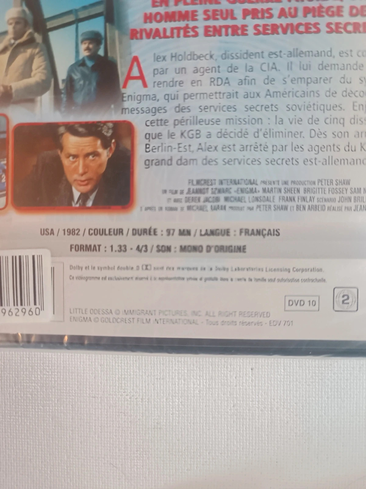 Dvd 2 filmes Little Odessa// Enigma sous blister 3