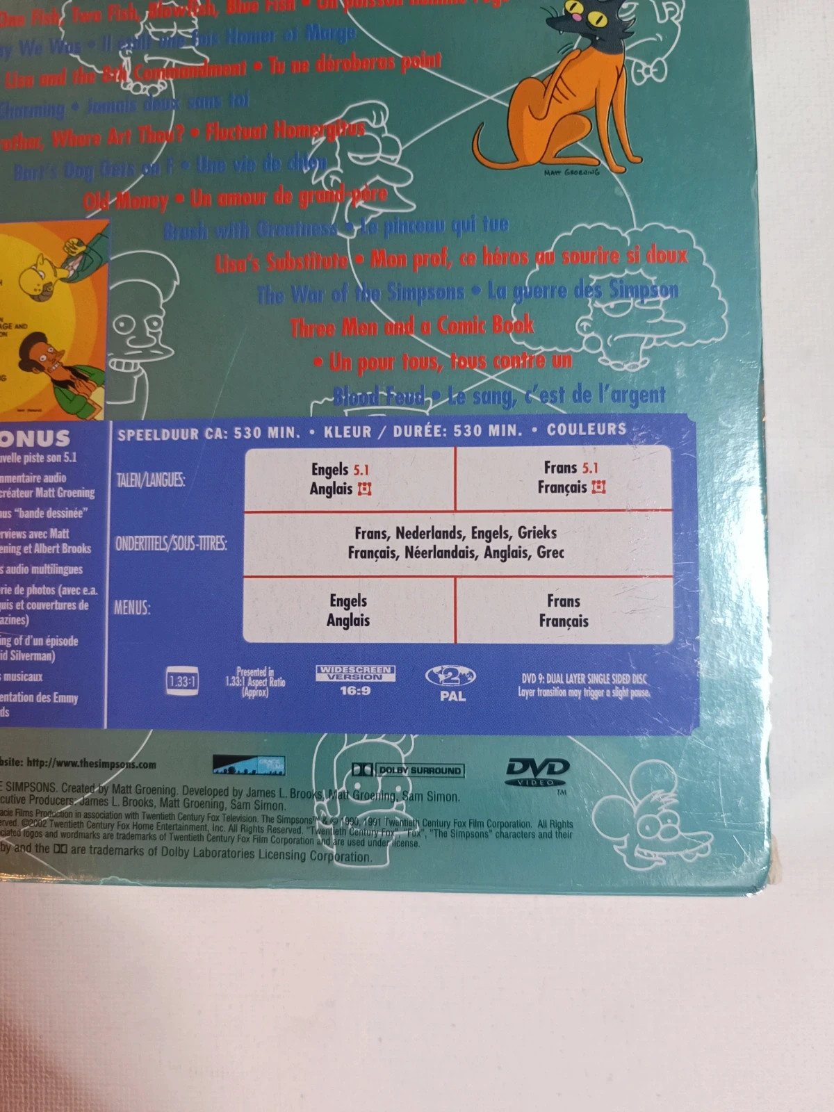 Coffret de 4 Dvd Les Simpson saison 2 complète 3