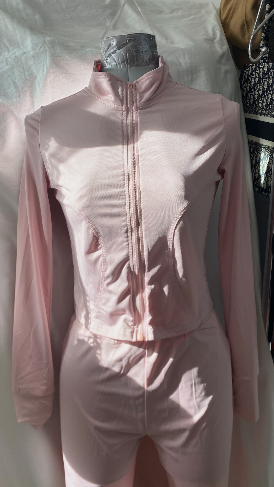 Ensemble de survêtement rose veste et pantalon patte d'éléphant – Boutique indépendante – taille L 4