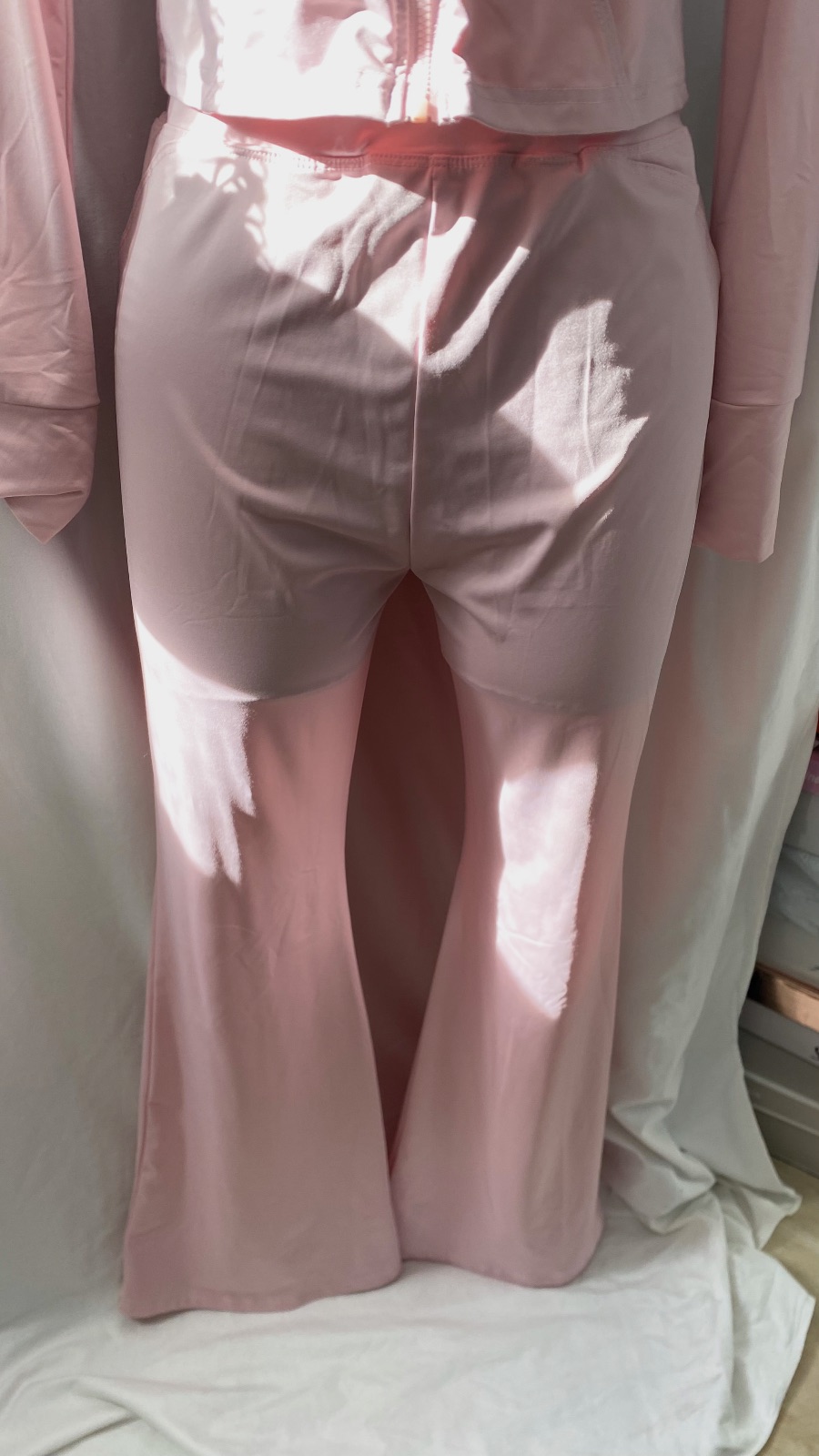 Ensemble de survêtement rose veste et pantalon patte d'éléphant – Boutique indépendante – taille L 5