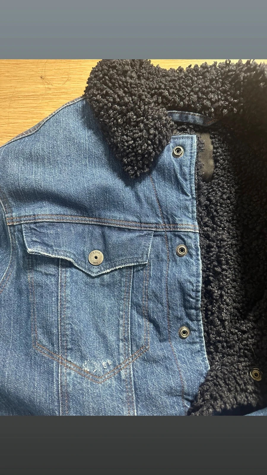 Veste G star raw en jean doublure sherpa mouton – G-Star RAW – taille M 3