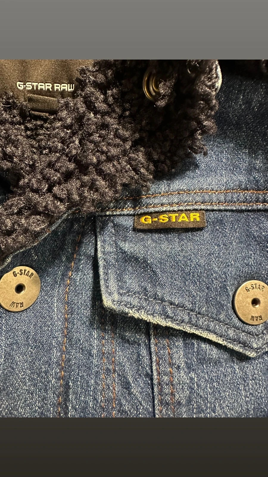 Veste G star raw en jean doublure sherpa mouton – G-Star RAW – taille M 5