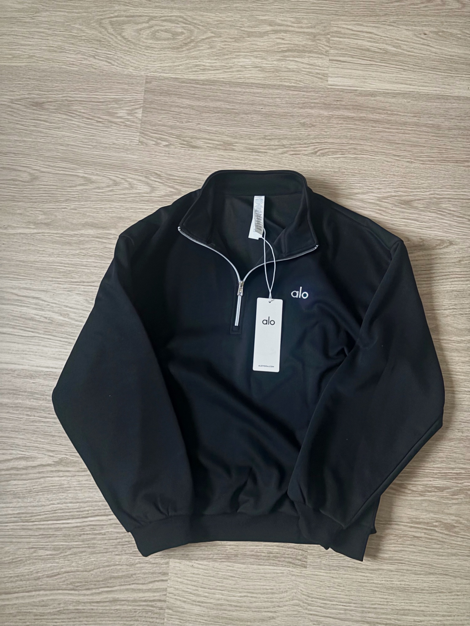 Alo Yoga Quarter-Zip Sweatshirt Black Size L
