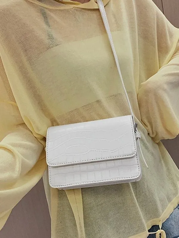 Sac à bandoulière blanc épuré 2