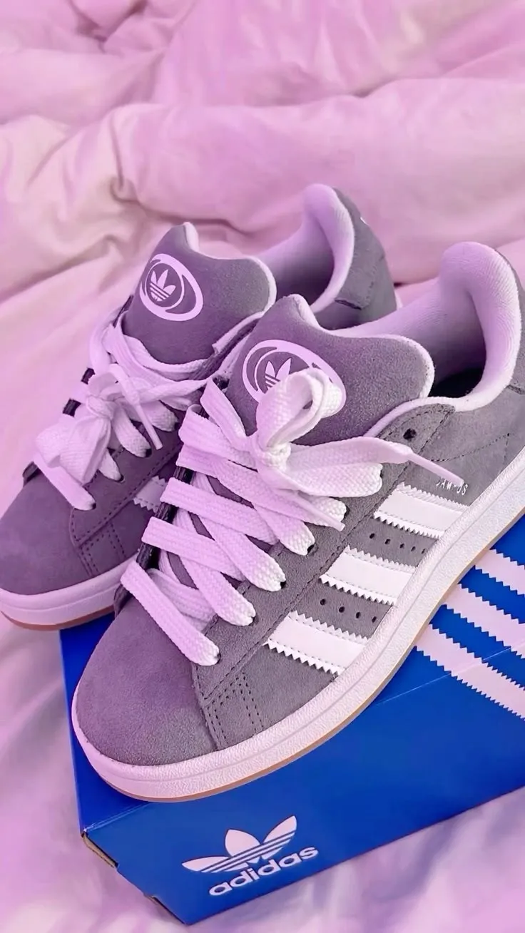 Adidas Campus gris et rose pastel