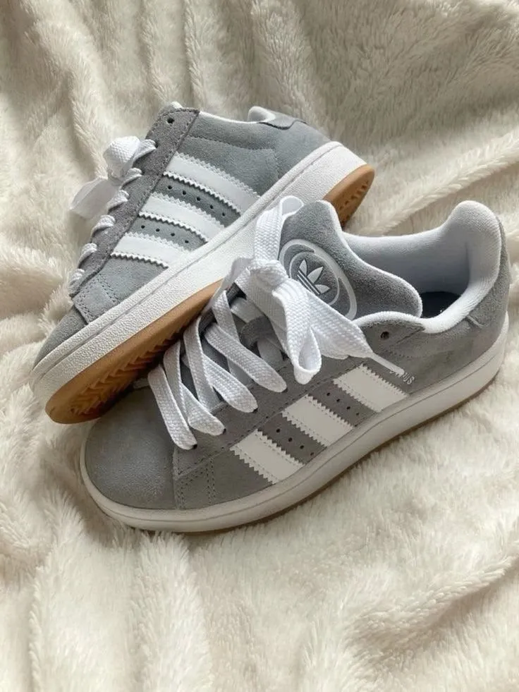 Adidas Campus gris et rose pastel 2