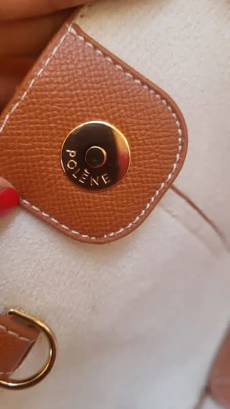 Sac à main en cuir cognac avec pochette 3