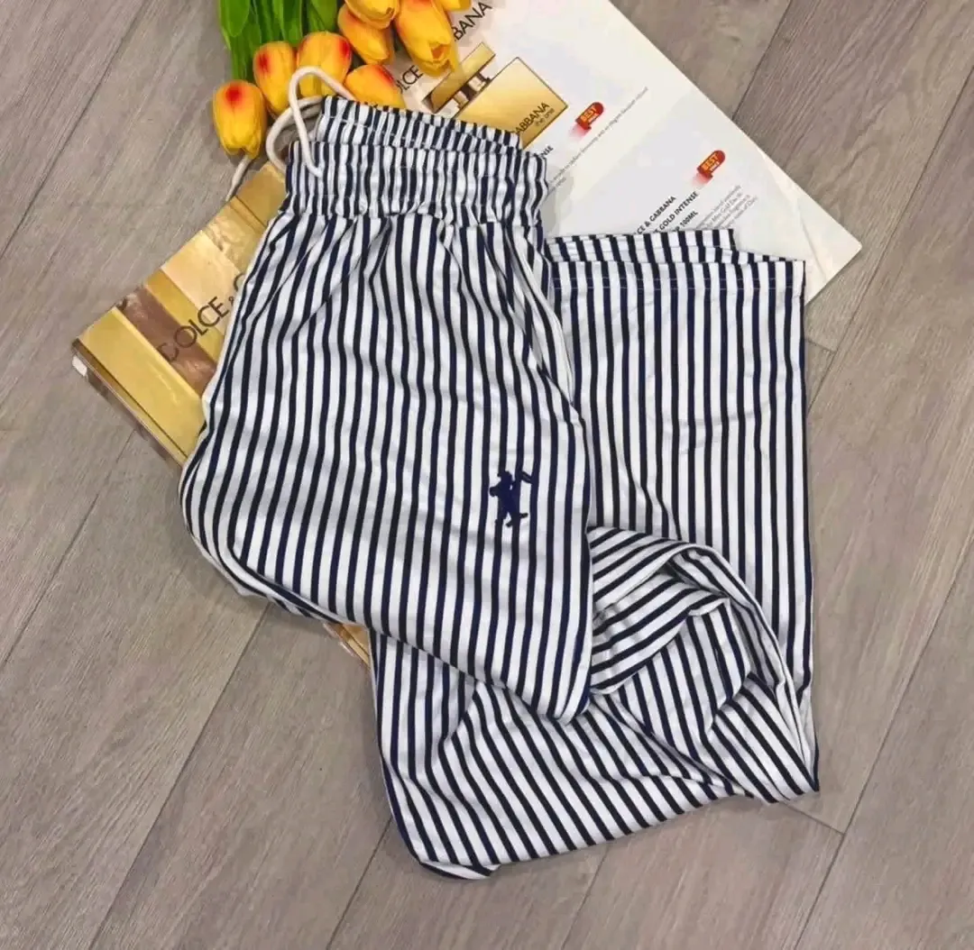 Ensemble pyjama rayé bleu blanc 3
