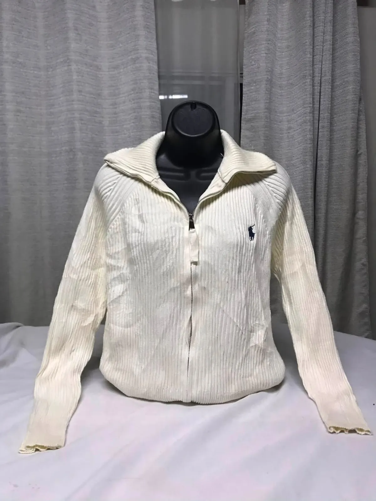Chemise Ralph Lauren beige côtelée