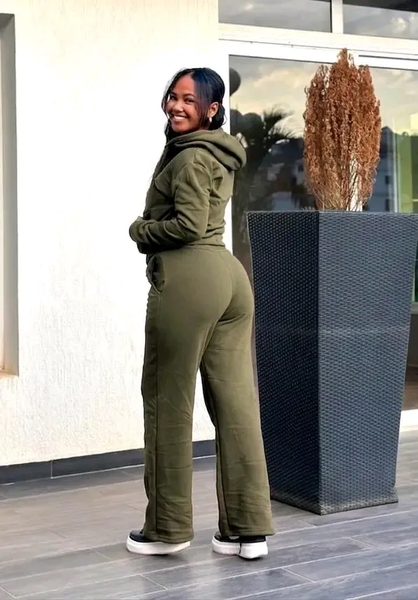Survêtement kaki zippé femme 2