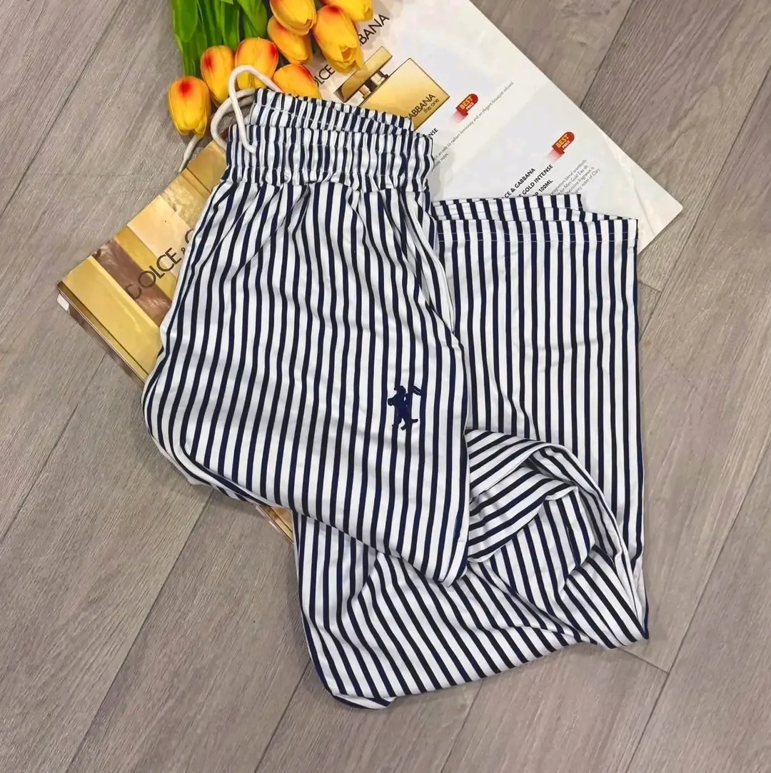 Ensemble pyjama rayé bleu blanc 2