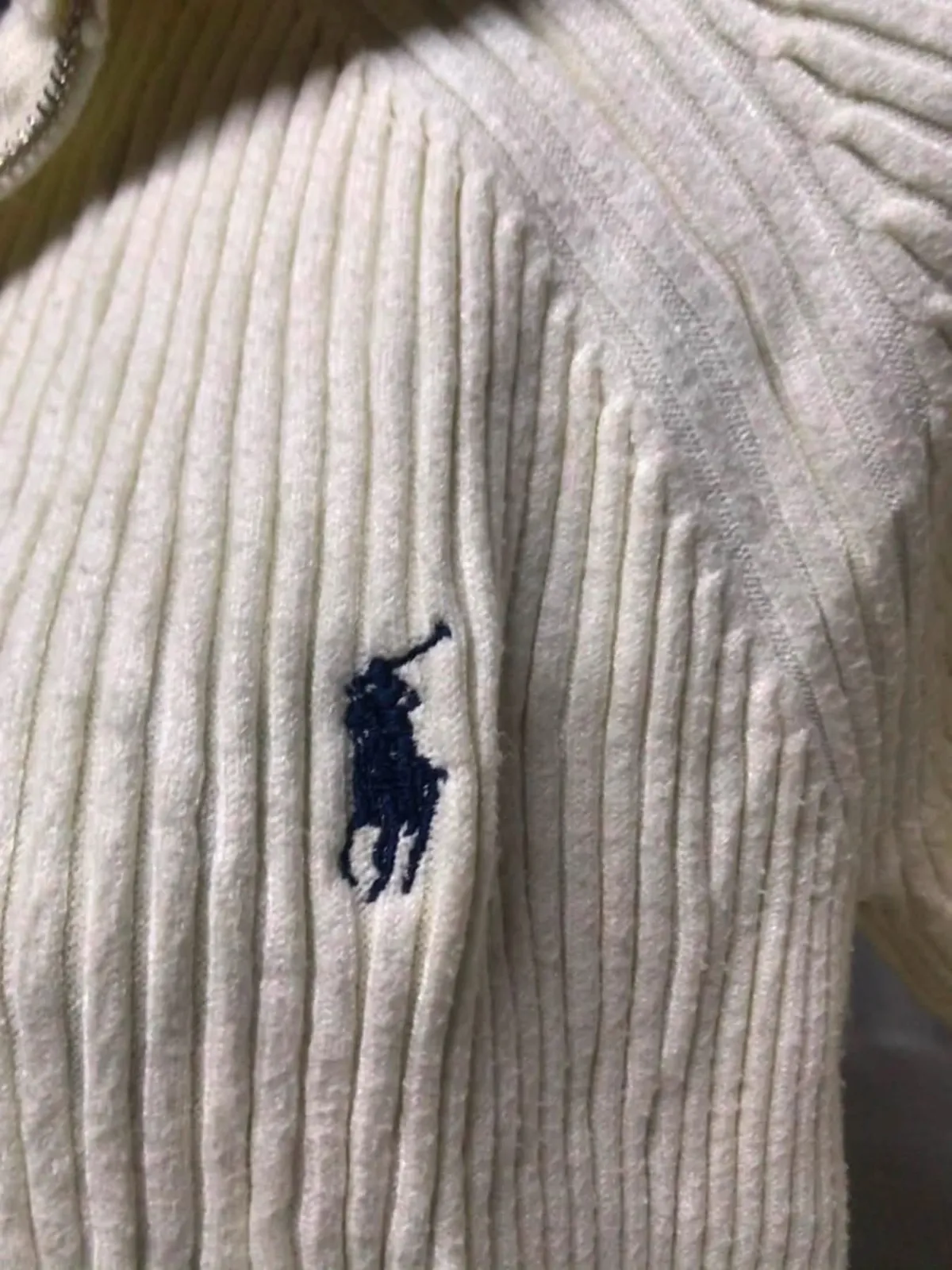 Chemise Ralph Lauren beige côtelée 3