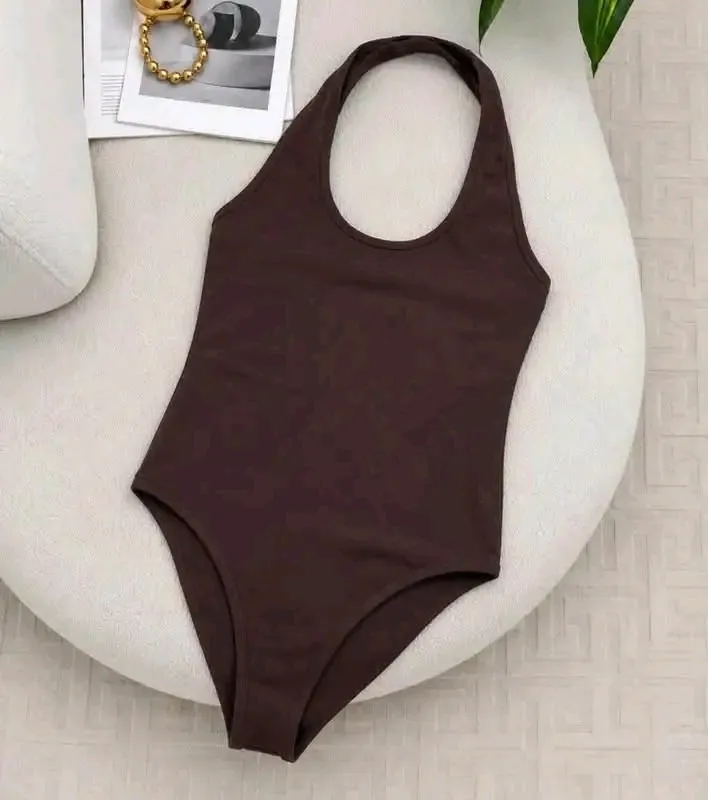 Body marron chocolat sans manches 3