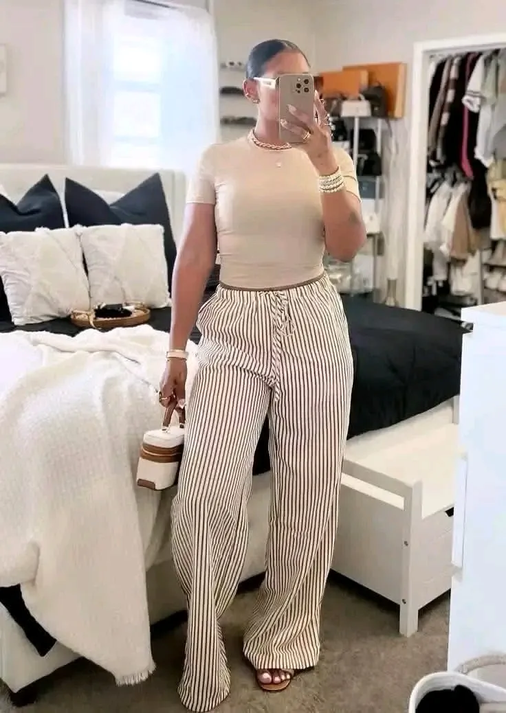 Pantalon rayures 2