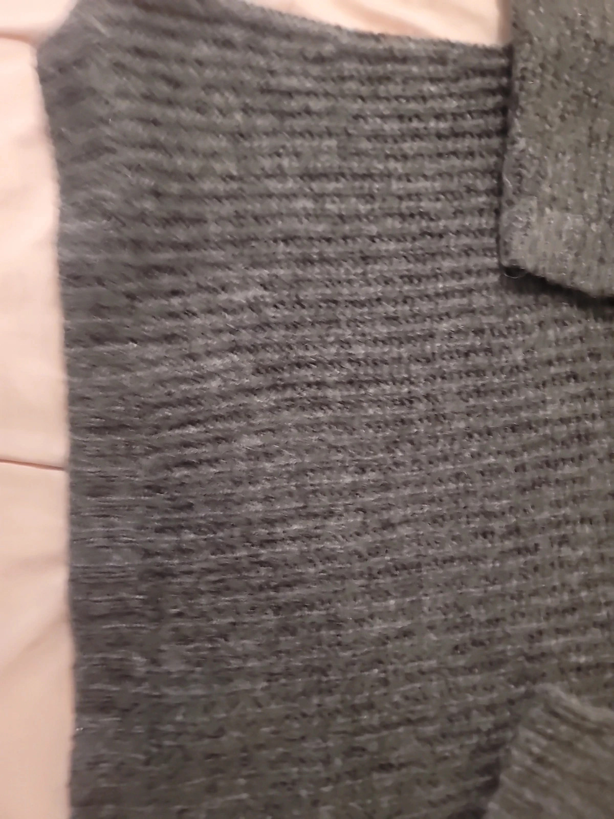 Pull en maille côtelée gris anthracite Uniqlo - Taille L – Uniqlo – taille L / 40 / 12 5
