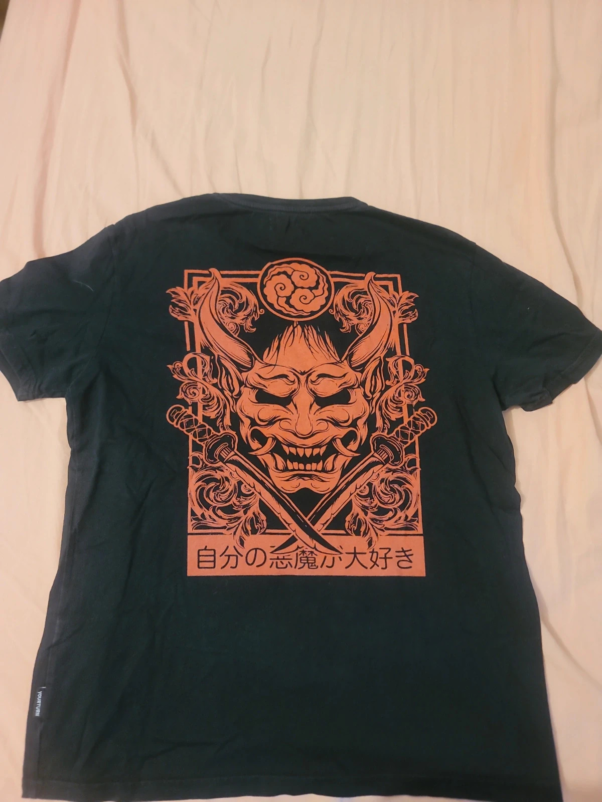 T-shirt Noir Graphique Style Japonais / Streetwear – YOURTURN – taille M 4