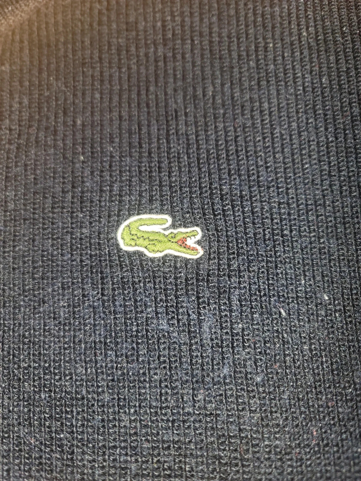 Pull Lacoste bleu marine col rond - Style Vintage / Casual Chic – Lacoste – taille 14 ans / 164 cm 4