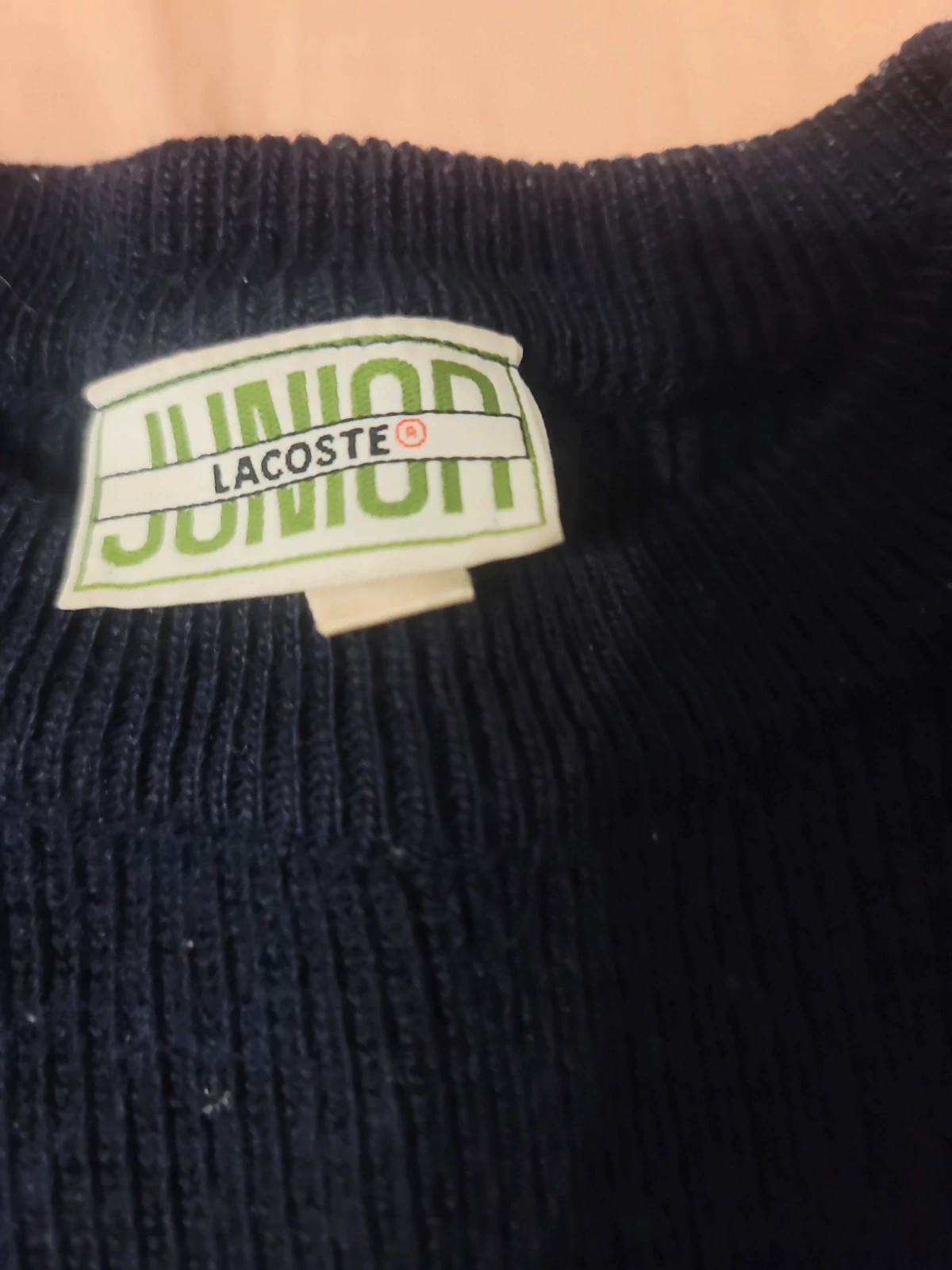 Pull Lacoste bleu marine col rond - Style Vintage / Casual Chic – Lacoste – taille 14 ans / 164 cm 2
