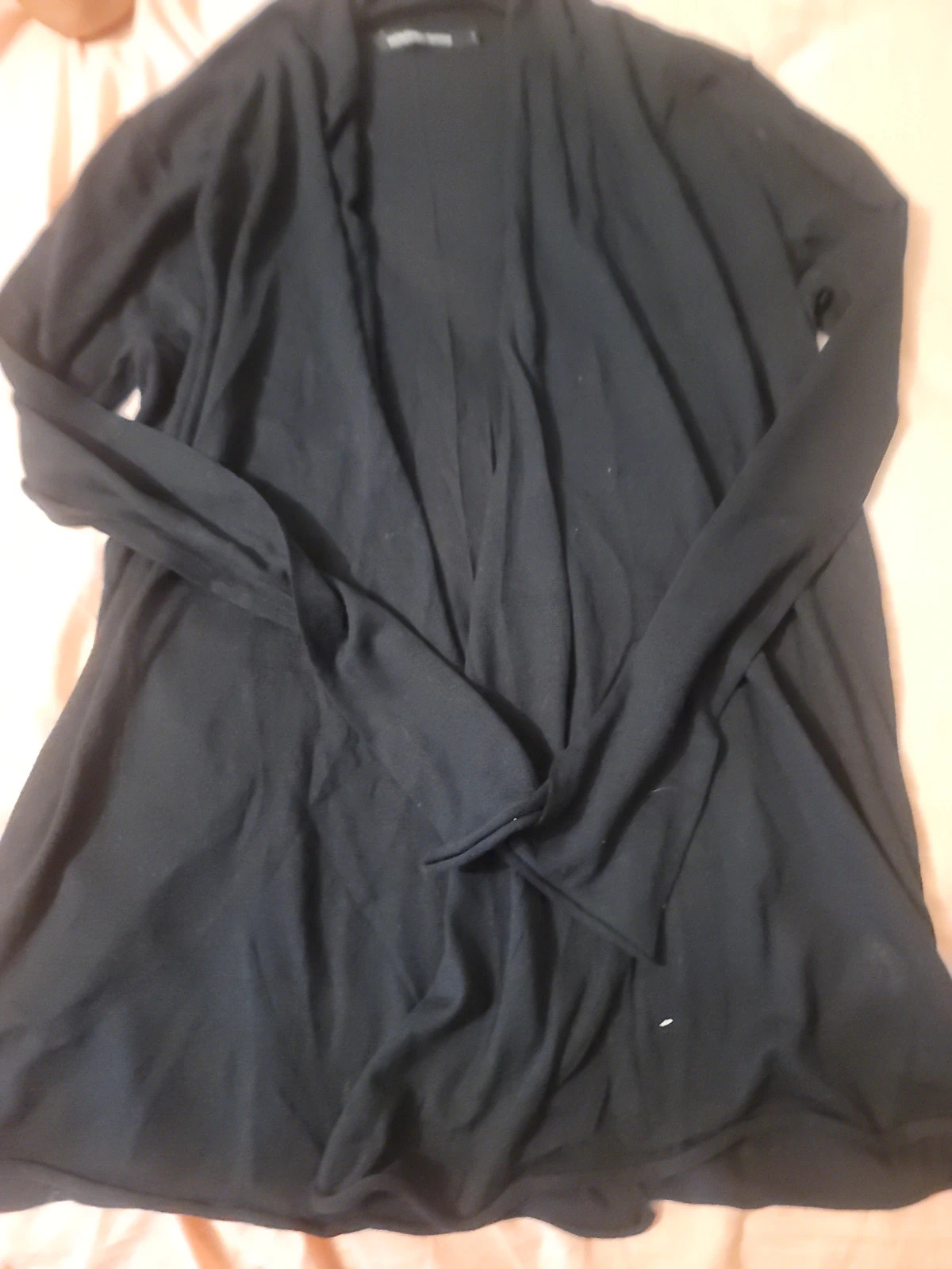 Gilet long noir fluide ouvert effet cascade - Taille Unique (TU) – Monoprix – taille Taille unique 3