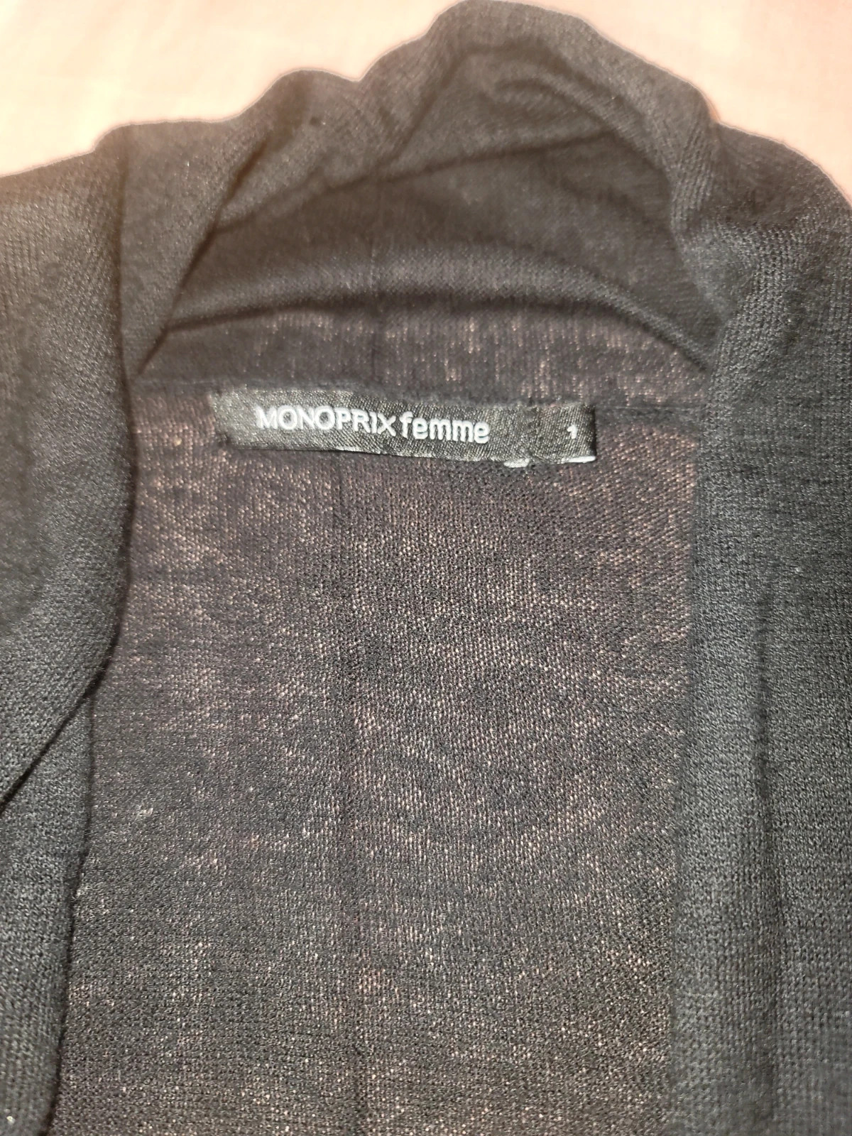 Gilet long noir fluide ouvert effet cascade - Taille Unique (TU) – Monoprix – taille Taille unique 2