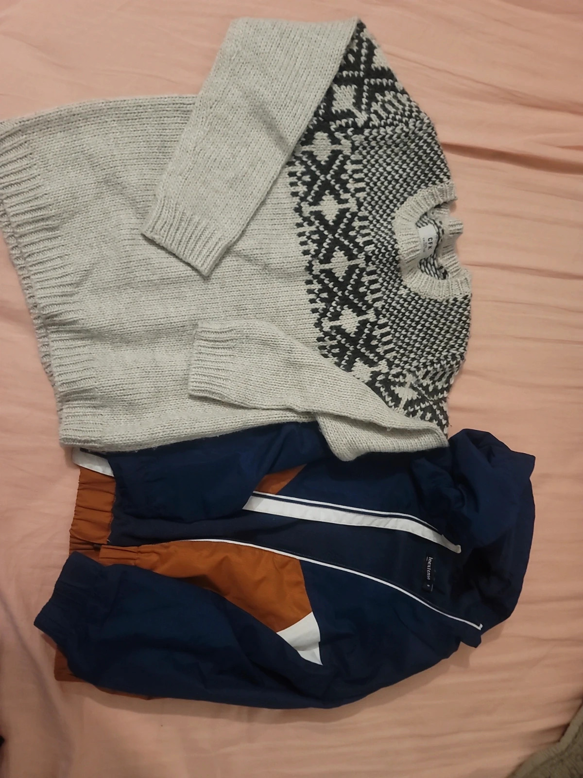 Lot 2 pièces : Pull jacquard et Coupe-vent – C.F.K. Country For Kids – taille 8 ans / 128 cm 3