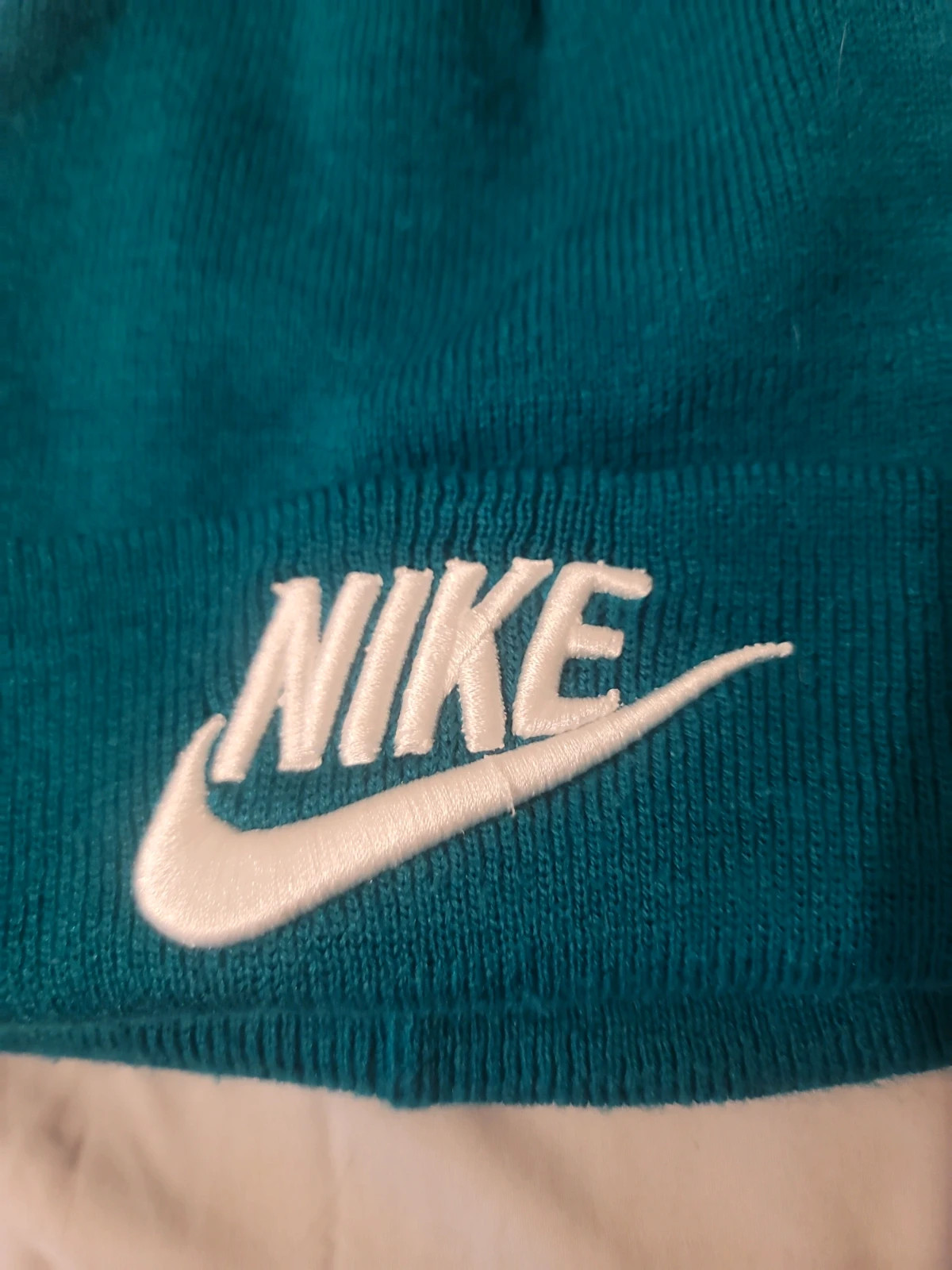 Bonnet Nike Bleu Canard à Revers – Logo Brodé Blanc – Nike – taille Taille unique 2