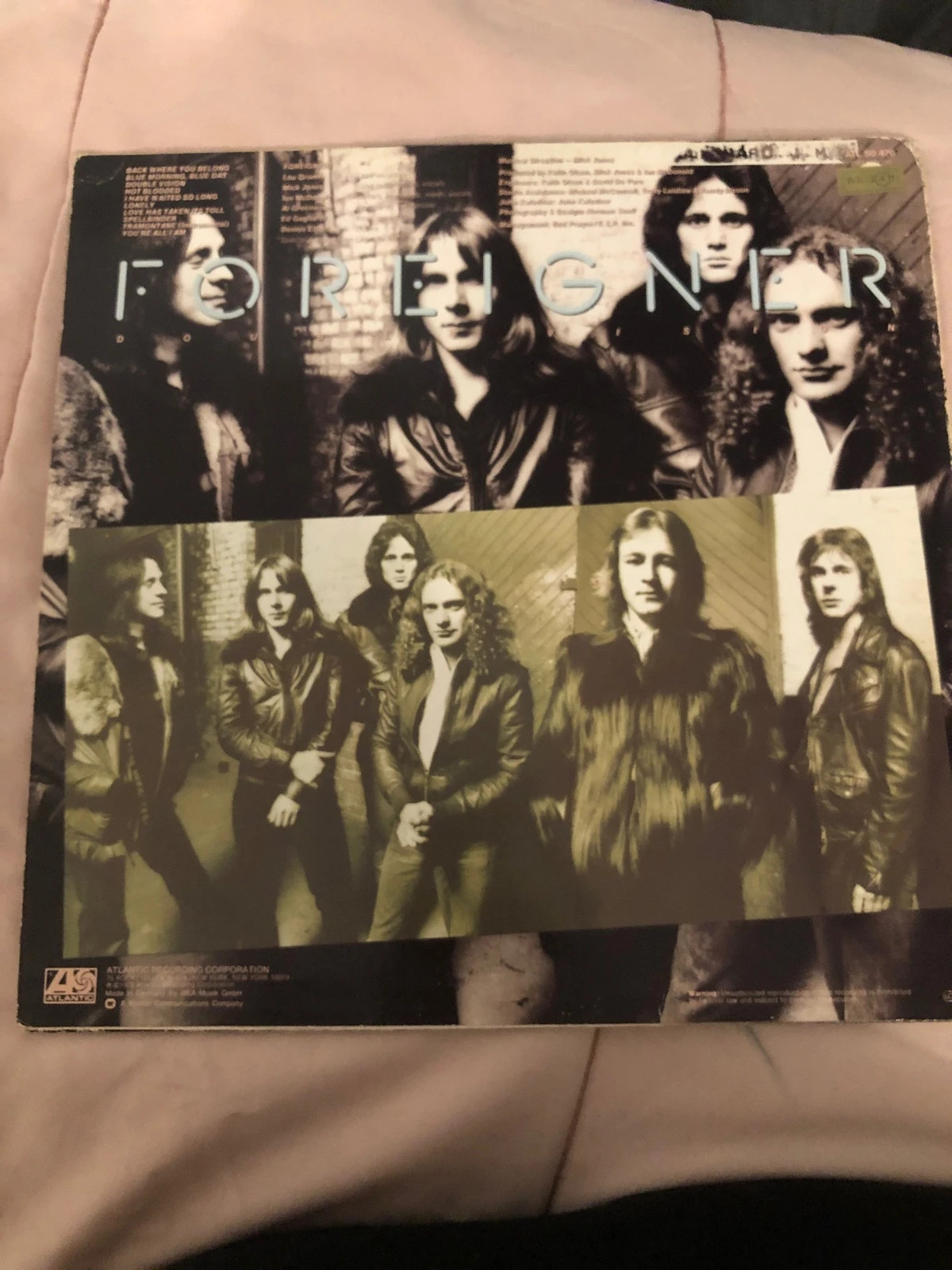 Disque Vinyle 33T Foreigner – Double Vision (1978) avec sous-pochette d'origine 2