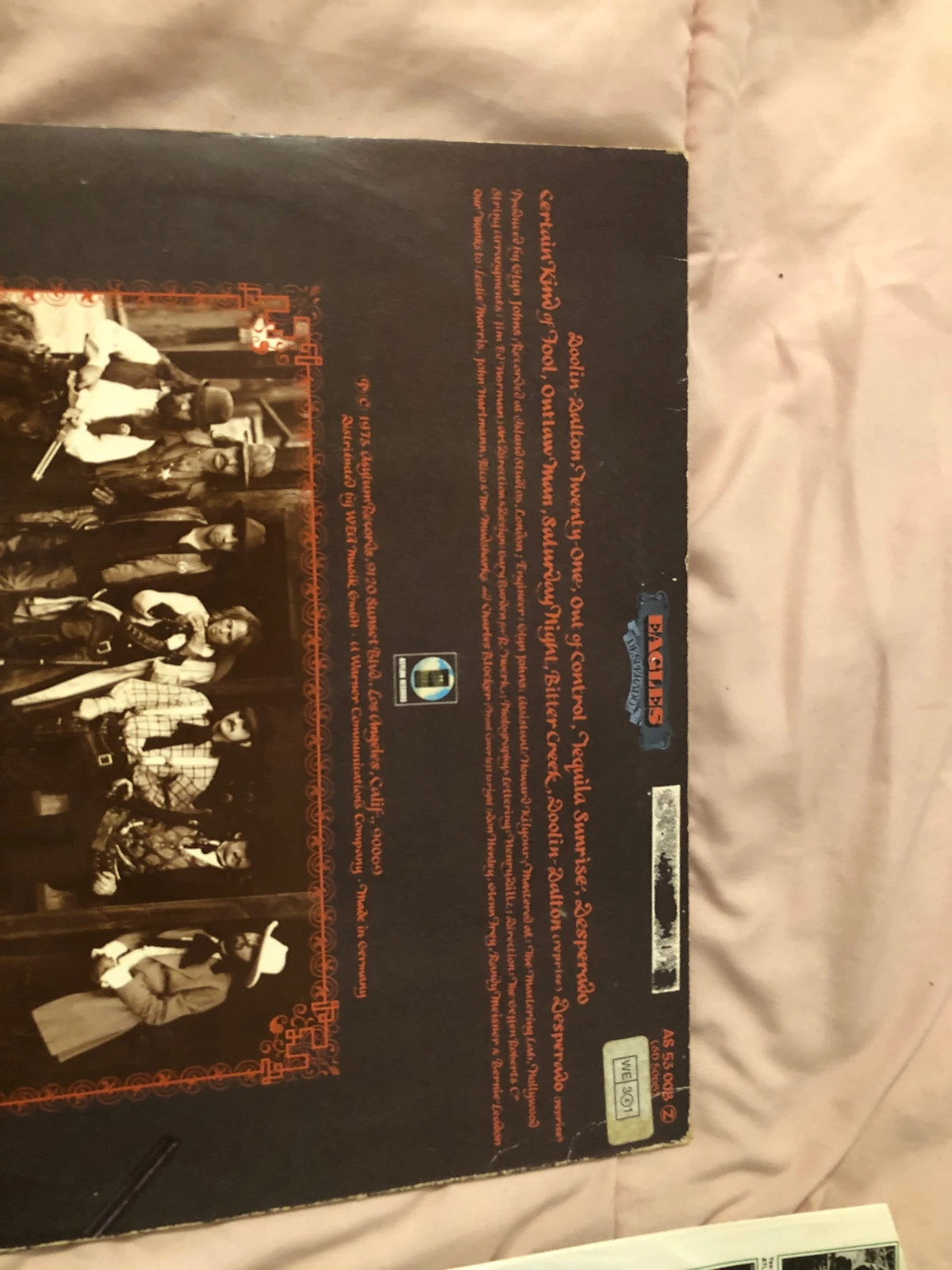 Disque Vinyle 33T Eagles – Desperado (1973) Vintage 3