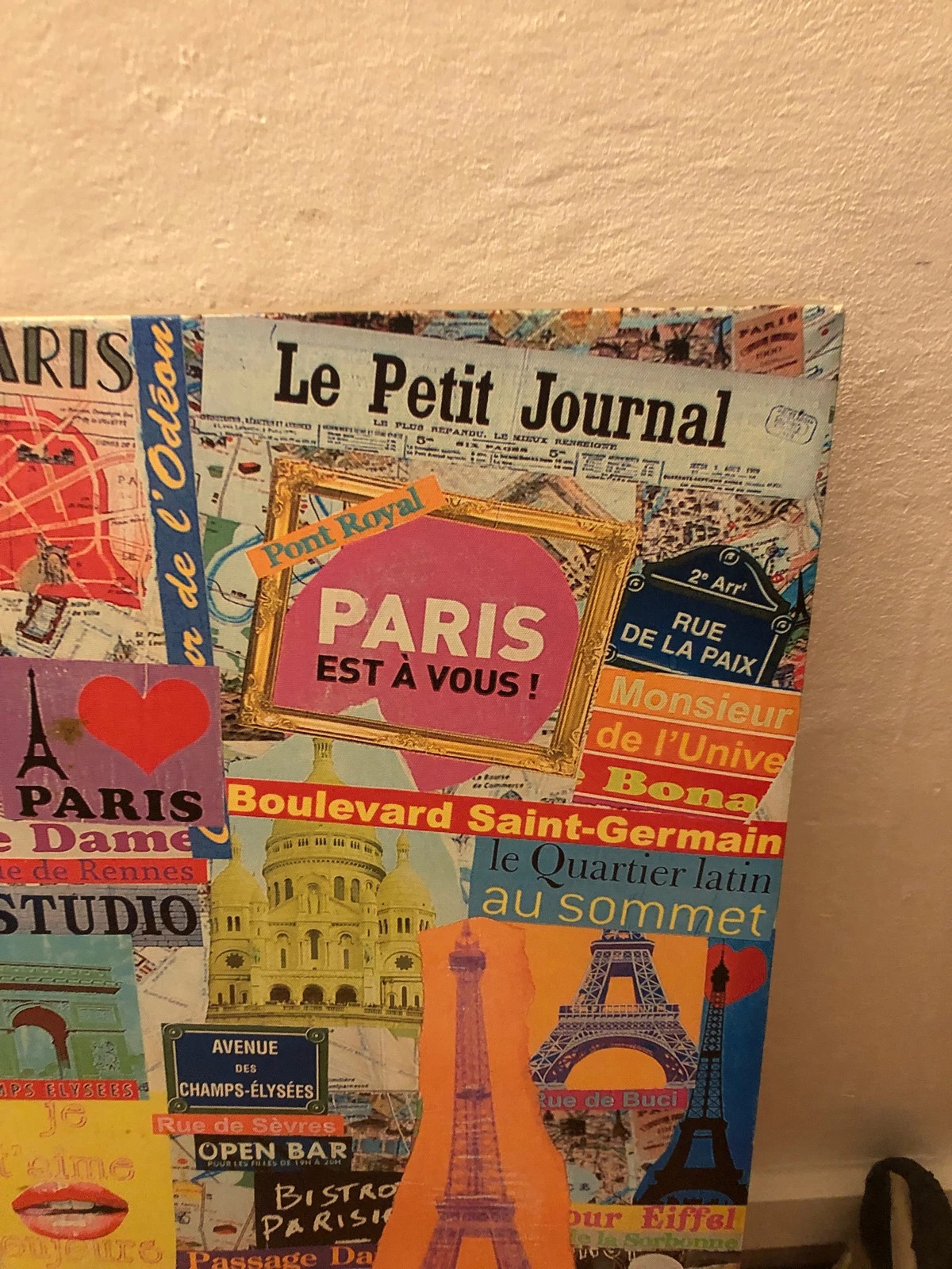 Grand Tableau Collage "Pop Art" Paris - Déco Originale & Colorée – Art 5
