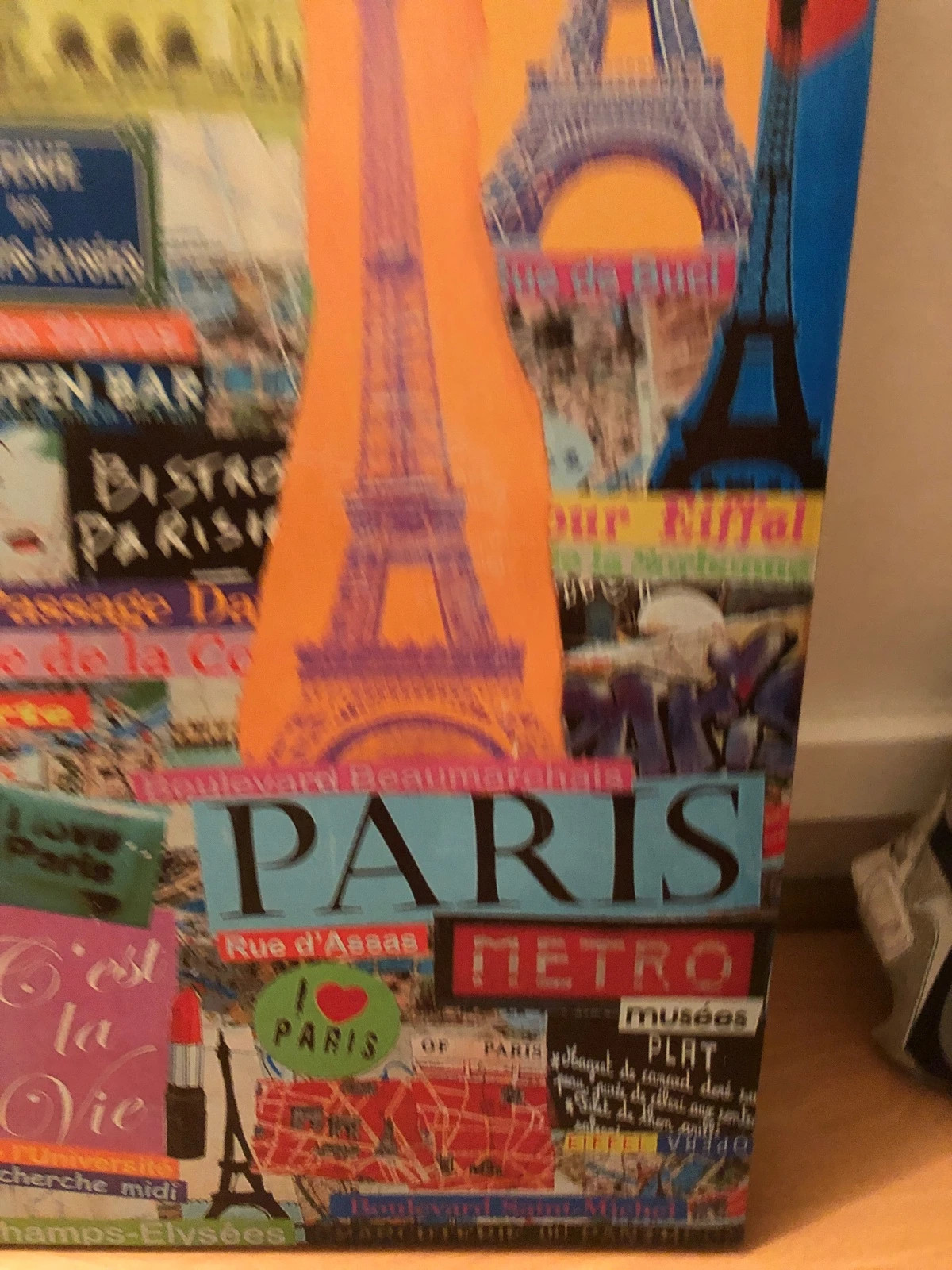 Grand Tableau Collage "Pop Art" Paris - Déco Originale & Colorée – Art 4