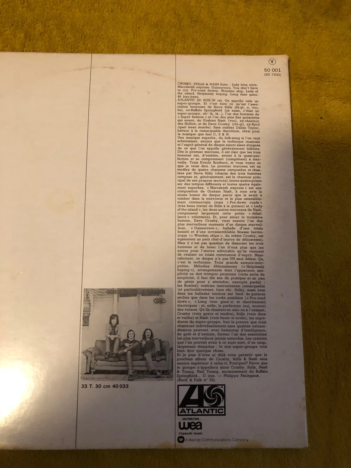 Vinyle Crosby, Stills, Nash & Young - Déjà Vu - Rare pressage Français 🇫🇷 2