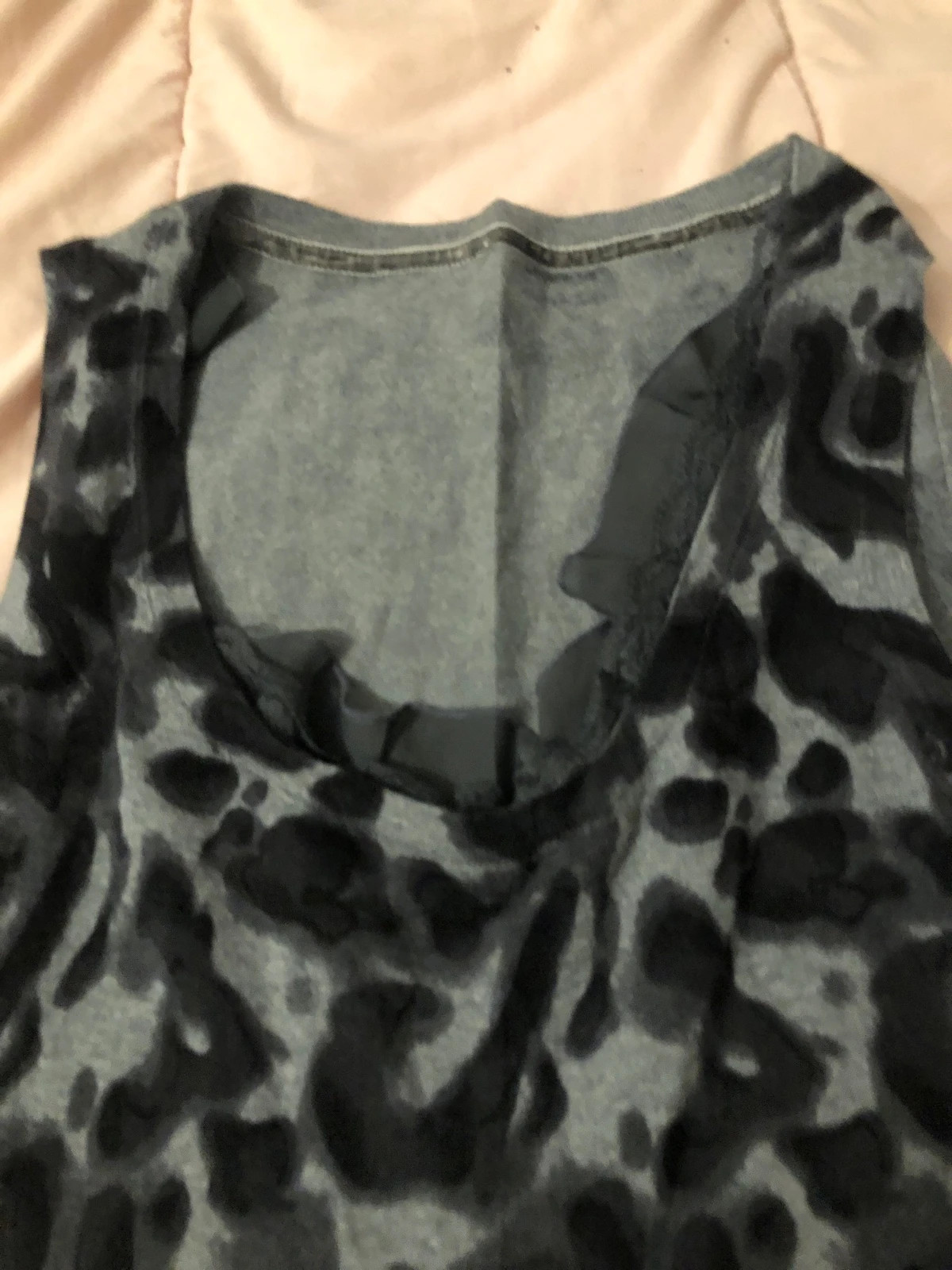 Robe Sans Manches Grise & Noire Imprimé Léopard / Léopard Ajouré & Dentelle – Taille L – Shein – taille L / 40 / 12 2