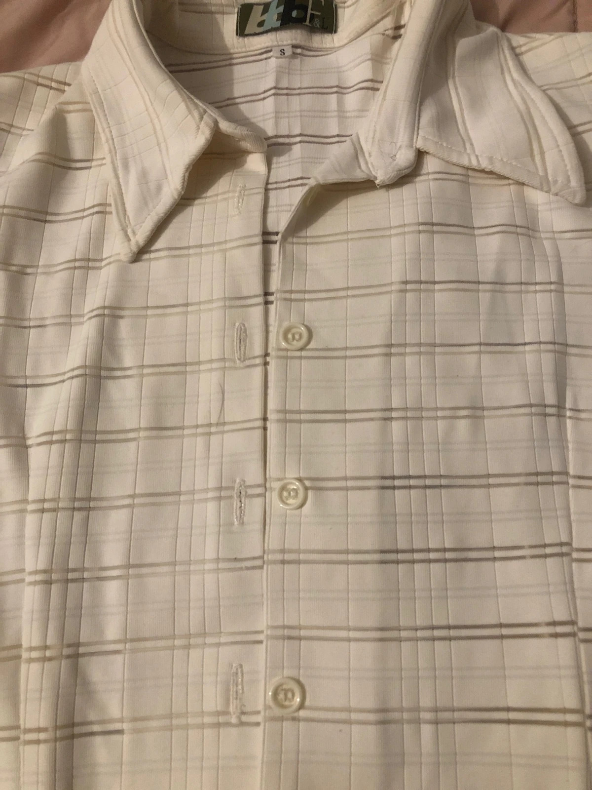 Chemisier / Chemise Femme F&L Blanc Rayé Style Vintage – Taille S – BFL – taille S / 36 / 8 3