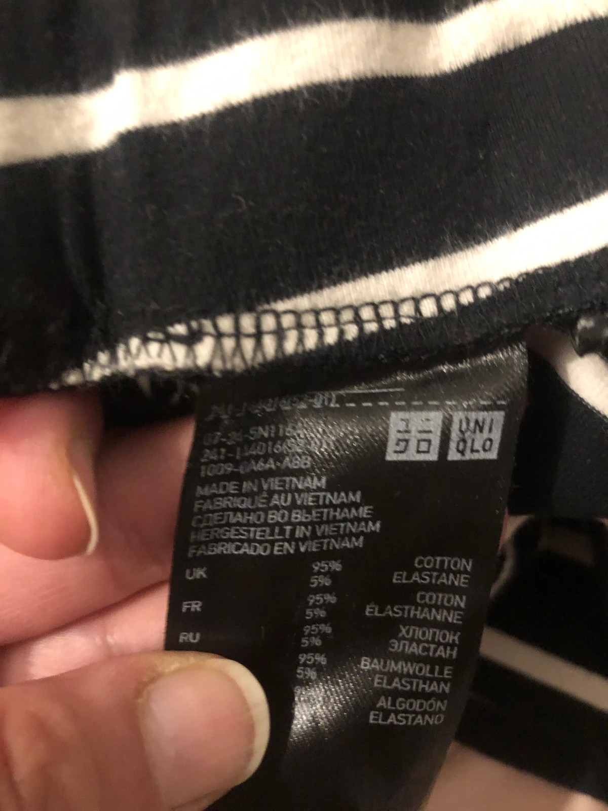 Jupe Crayon Uniqlo Rayée Noir & Blanc – Taille S – Uniqlo – taille S / 36 / 8 2