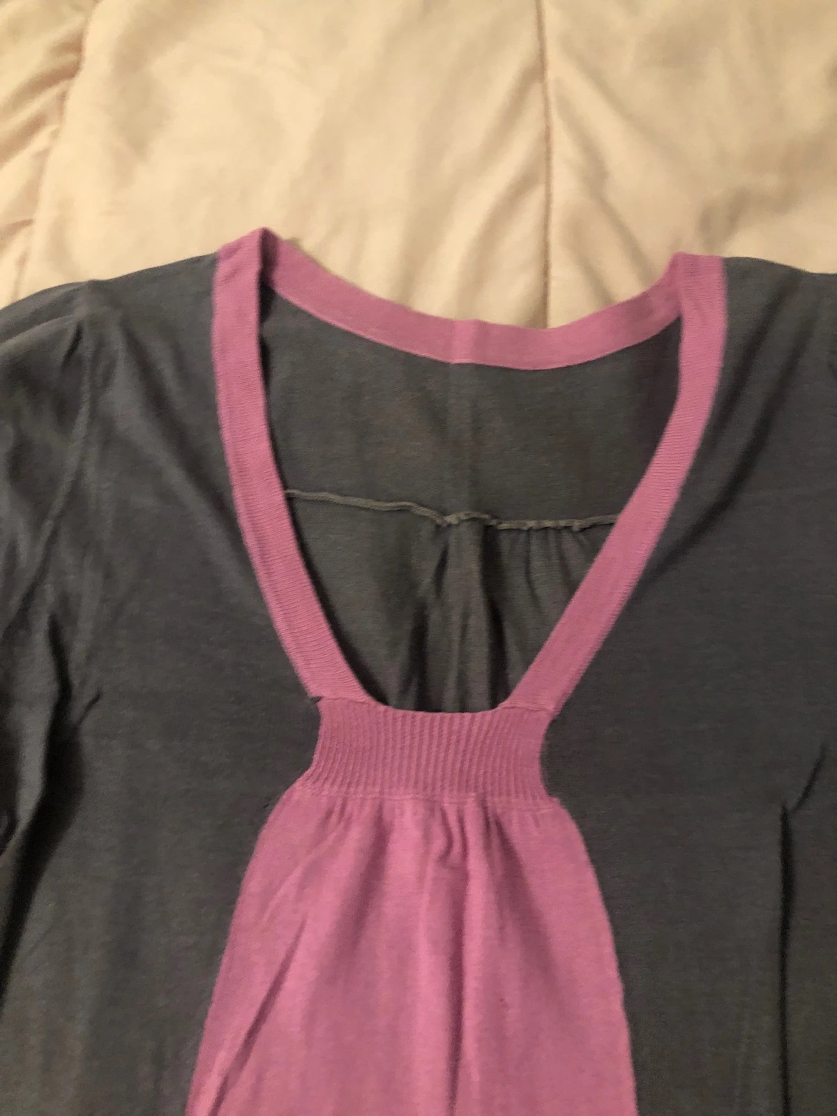 Robe courte / Tunique bicolore grise et rose à poches – La Redoute – taille XXXS / 30 / 2 2